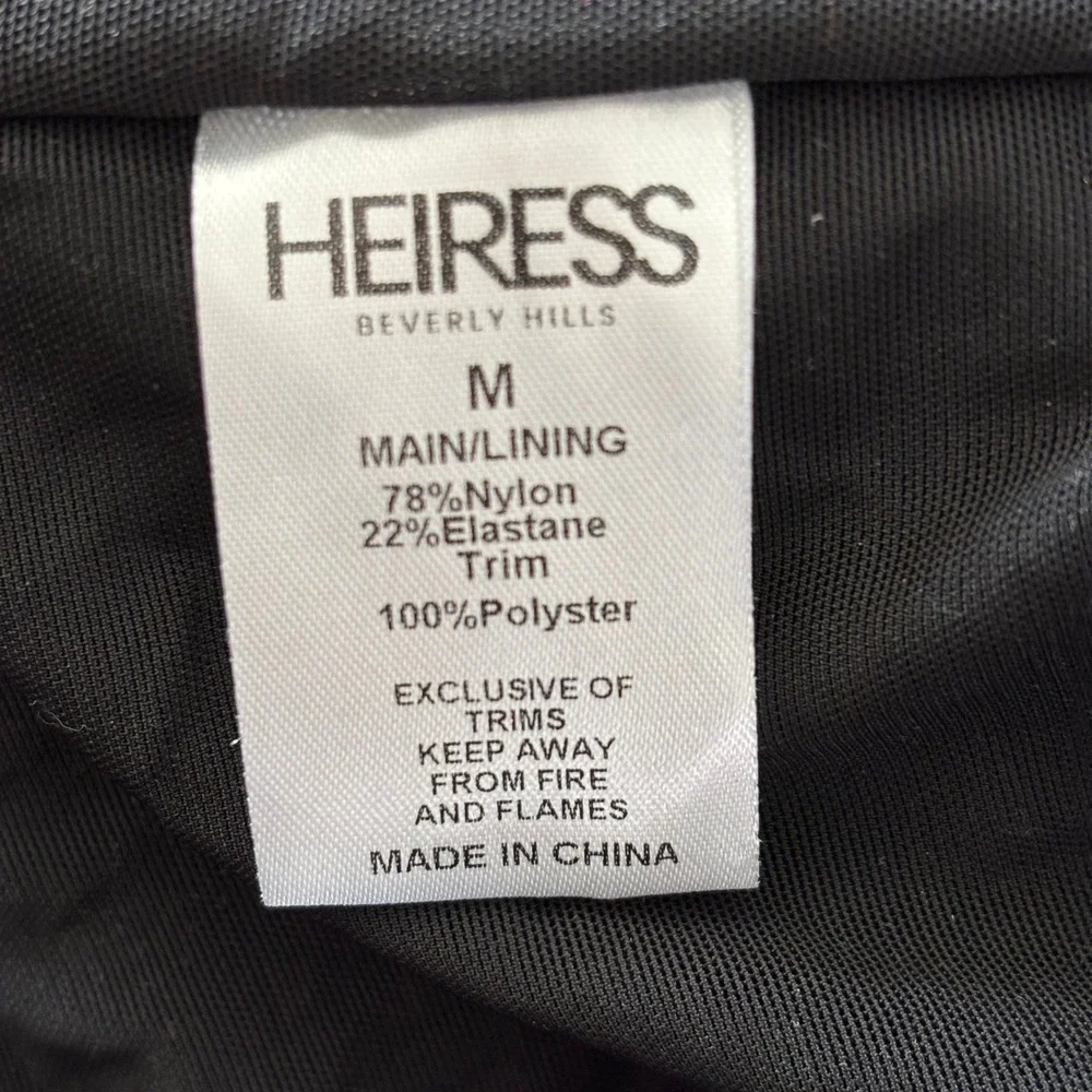 NWT Heiress Beverly Hills‎ Black Strapless Mesh Corset Mini Dress Sz M